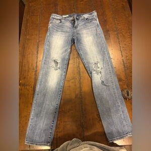 KUT from the kloth . Classic Blue Distressed Women Jeans. Boyfriend jeans